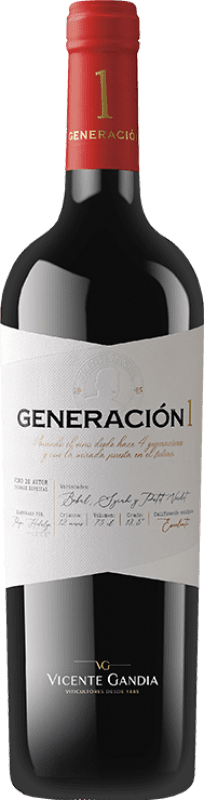 Free Shipping | Red wine Vicente Gandía Generación 1 D.O. Utiel-Requena Valencian Community Spain Syrah, Bobal, Petit Verdot 75 cl