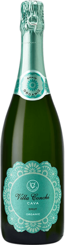 Envoi gratuit | Blanc mousseux Villa Conchi Organic Brut D.O. Cava Catalogne Espagne Macabeo, Xarel·lo, Chardonnay, Parellada 75 cl