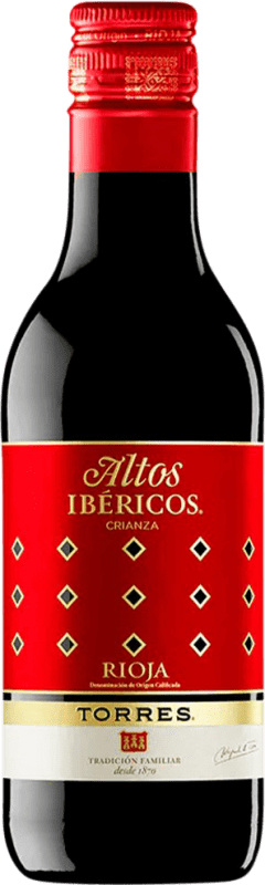 3,95 € Envío gratis | Vino tinto Torres Altos Ibéricos Tinto D.O.Ca. Rioja Botellín 18 cl