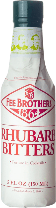 Envio grátis | Schnapp Fee Brothers Rhubarb Bitter Estados Unidos Garrafa Pequena 15 cl