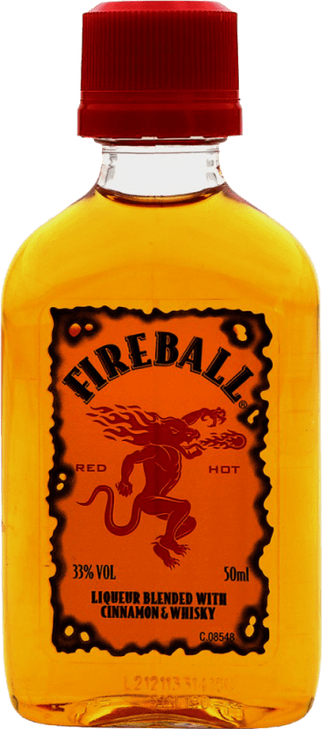 Free Shipping | Liqueurs Fireball Canada Miniature Bottle 5 cl Cinnamon, Whisky