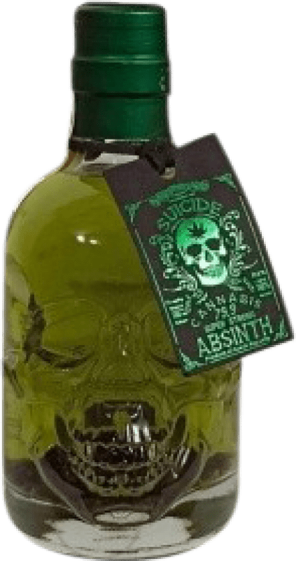 Envío gratis | Absenta Hill's Euphoria Suicide Cannabis República Checa Botellín 20 cl