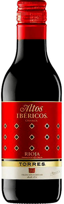 4,95 € Kostenloser Versand | Rotwein Torres Altos Ibéricos Alterung Kleine Flasche 18 cl