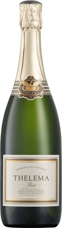 22,95 € 送料無料 | 白のスパークリングワイン Thelema Mountain Brut — ブリュット クラシック I.G. Stellenbosch