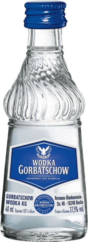 Envoi gratuit | Boîte de 20 unités Vodka Gorbatschow Allemagne Bouteille Miniature 4 cl