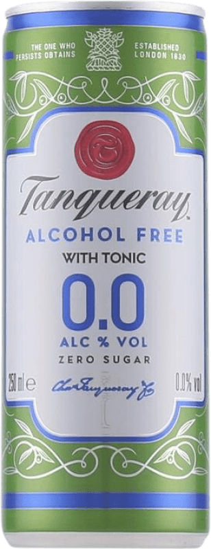 Бесплатная доставка | Напитки и миксеры Tanqueray 0,0 & Tonic Объединенное Королевство Алюминиевая банка 25 cl Без алкоголя