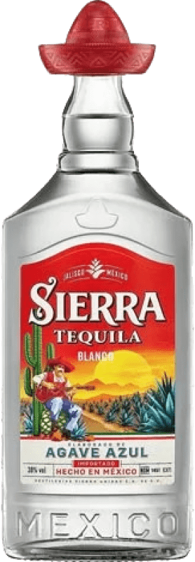 Kostenloser Versand | 12 Einheiten Box Tequila Sierra Blanco PET Jalisco Mexiko Miniaturflasche 5 cl