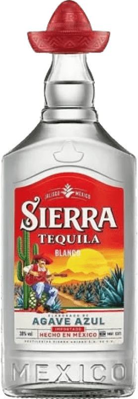 41,95 € Envio grátis | Caixa de 12 unidades Tequila Sierra Blanco — Branco Garrafinha Miniatura 5 cl PET