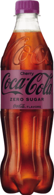 Softdrinks 12 Einheiten Box Coca-Cola Zero Medium-Flasche 50 cl Cherry — Kirsche