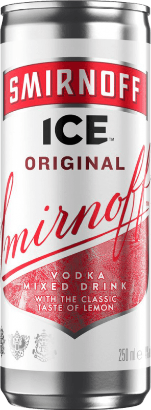 Envio grátis | Caixa de 12 unidades Refrescos e Mixers Smirnoff Ice França Lata 25 cl