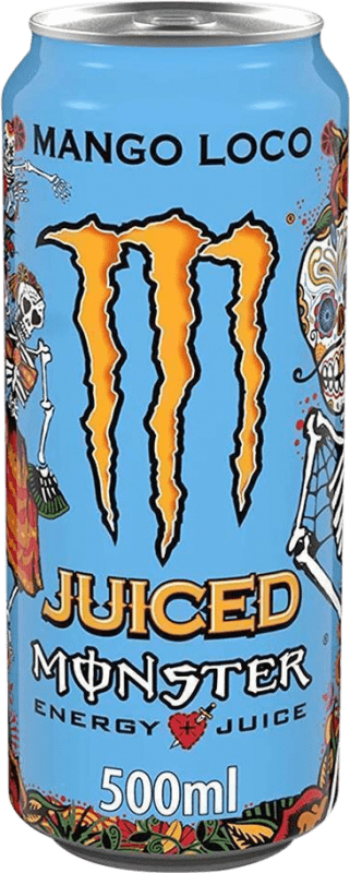 盒装12个 饮料和搅拌机 Monster Energy Juiced Mango Loco 爱尔兰 瓶子 Medium 50 cl