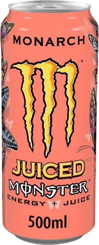 Envio grátis | Caixa de 12 unidades Refrescos e Mixers Monster Energy Juiced Monarch Irlanda Garrafa Medium 50 cl