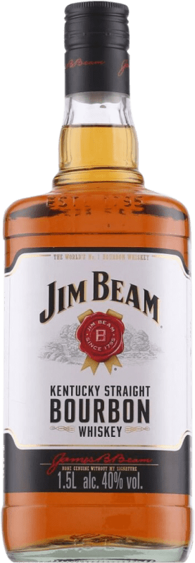 65,95 € Бесплатная доставка | Виски Бурбон Jim Beam Kentucky Straight Специальная бутылка 1,5 L