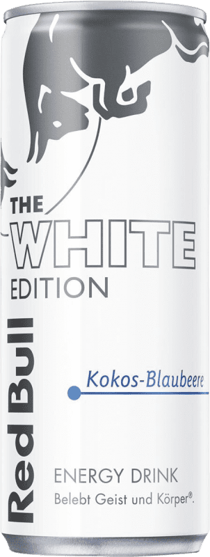 Kostenloser Versand | Energydrink Red Bull Energy Drink The White Limitierte Edition Österreich Dose 25 cl Blueberry — Heidelbeeren, Coco — Kokosnuss