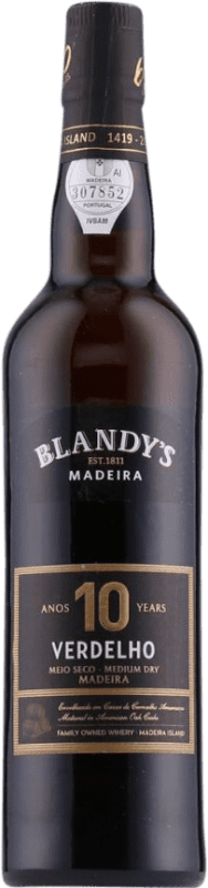 25,95 € 送料無料 | 酒精強化ワイン Blandy's Madeira Medium Dry — やや辛口 I.G. Madeira 10 年 ミディアムボトル 50 cl