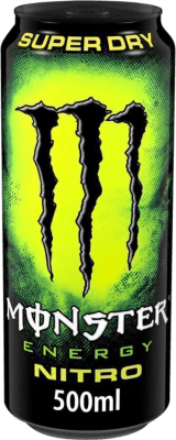 饮料和搅拌机 盒装12个 Monster Energy Nitro Super Dry 瓶子 Medium 50 cl