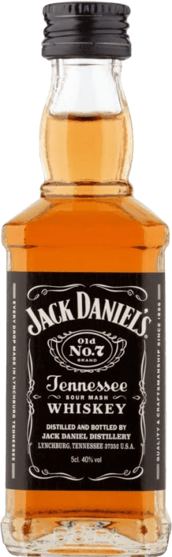 免费送货 | 盒装10个 波本威士忌 Jack Daniel's Old Nº 7 田纳西 美国 小瓶装 5 cl 玻璃