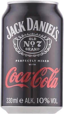 飲み物とミキサー 24個入りボックス Jack Daniel's Old Nº 7 Tennessee Whiskey & Coca Cola アルミ缶 33 cl