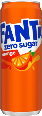 Free Shipping | 24 units box Soft Drinks & Mixers Fanta Orange Zero Sugar Germany Can 33 cl