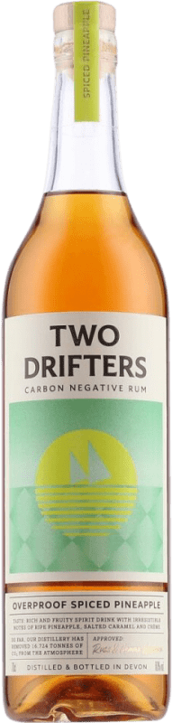 Бесплатная доставка | Ром Two Drifters Overproof Spiced Pineapple Объединенное Королевство 70 cl