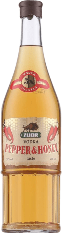 Envoi gratuit | Vodka Zubr Pepper & Honey Pologne 70 cl