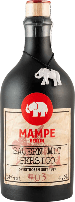 37,95 € Spedizione Gratuita | Liquori Mampe Berlin Sauern Mit Persico Bottiglia Medium 50 cl