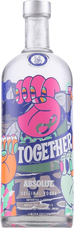 Envoi gratuit | Vodka Absolut Together We Create Pink Hand Édition Limitée Suède 1 L