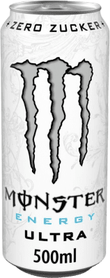 Getränke und Mixer 12 Einheiten Box Monster Energy Ultra White Medium Flasche 50 cl