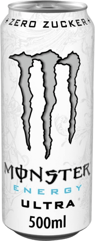 Free Shipping | 12 units box Soft Drinks & Mixers Monster Energy Ultra White Ireland Medium Bottle 50 cl