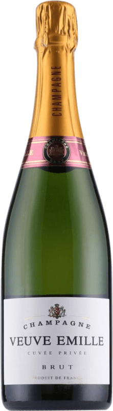 Envoi gratuit | Blanc mousseux Veuve Emille. Cuvée Privée Brut A.O.C. Champagne Champagne France Pinot Noir, Chardonnay, Pinot Meunier 75 cl