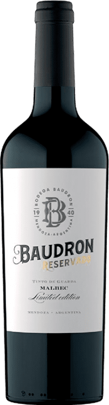 Free Shipping | Red wine Baudron Reserve I.G. Mendoza Argentina Malbec 75 cl