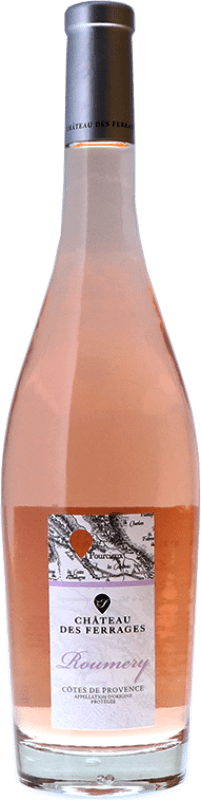 15,95 € | Vinho rosé Château des Ferrages Roumery A.O.C. Côtes de Provence França Syrah, Grenache, Cinsault, Clairette Blanche, Rolle 75 cl