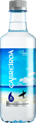 Free Shipping | 24 units box Water Cabreiroá PET Galicia Spain Medium Bottle 50 cl