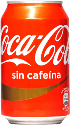 Бесплатная доставка | Напитки и миксеры Coca-Cola Sin Cafeína Испания Алюминиевая банка 33 cl