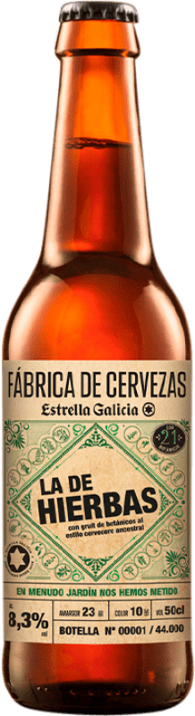 Free Shipping | Beer Estrella Galicia Hierbas Galicia Spain Medium Bottle 50 cl