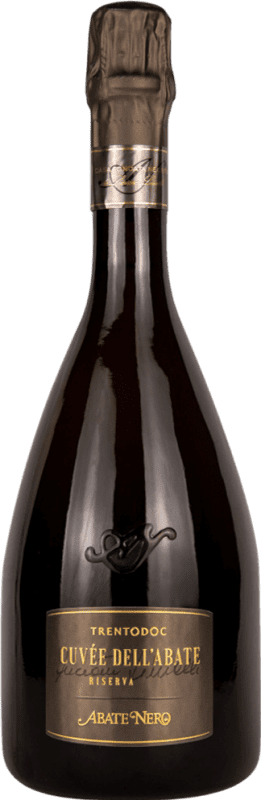 88,95 € Envío gratis | Espumoso Blanco Abate Nero Brut Cuvée Reserva D.O.C. Trento