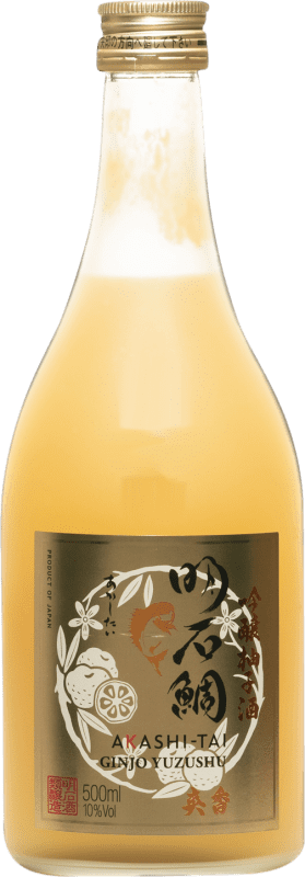 21,95 € Spedizione Gratuita | Sake Akashi-Tai Ginjo Yuzushu Bottiglia Medium 50 cl