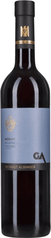 Бесплатная доставка | Красное вино Aldinger сухой Резерв I.G. Baden Baden-Württemberg Германия Merlot 75 cl