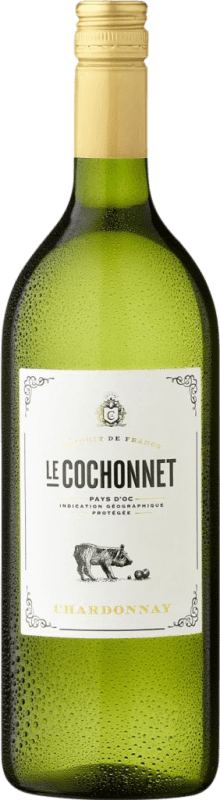 Envoi gratuit | Vin blanc Le Cochonnet France Chardonnay 1 L