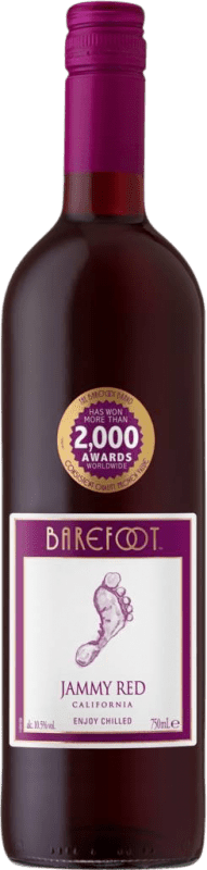 Envoi gratuit | Vin rouge Barefoot Jammy Red I.G. California Californie États Unis Pinot Noir, Nebbiolo 75 cl