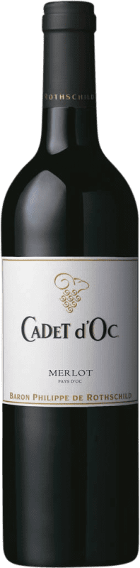 免费送货 | 红酒 Philippe de Rothschild Cadet d'Oc I.G.P. Vin de Pays d'Oc 波尔多 法国 Merlot 75 cl