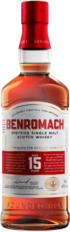 61,95 € | Whisky Single Malt Benromach Ecosse Royaume-Uni 15 Ans 70 cl
