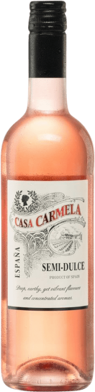 6,95 € | Rosé wine Castaño Casa Carmela Rosado Semi-Dry Semi-Sweet D.O. Yecla Region of Murcia Spain Monastrell 75 cl