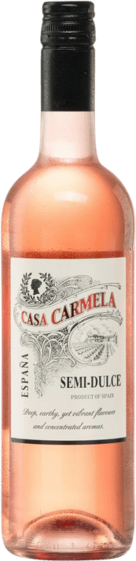 Envio grátis | Vinho rosé Castaño Casa Carmela Rosado Semi-seco Semi-doce D.O. Yecla Região de Múrcia Espanha Monastrell 75 cl