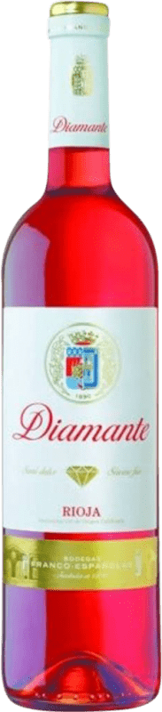 免费送货 | 玫瑰酒 Bodegas Franco Españolas Diamante Rosado 半干半甜 D.O.Ca. Rioja 拉里奥哈 西班牙 Tempranillo, Nebbiolo 75 cl