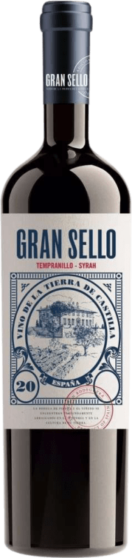 Free Shipping | Red wine Gran Sello I.G.P. Vino de la Tierra de Castilla Castilla la Mancha Spain Syrah 75 cl