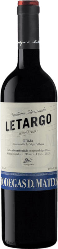 免费送货 | 红酒 D. Mateos Letargo D.O.Ca. Rioja 拉里奥哈 西班牙 Tempranillo 75 cl