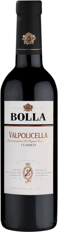 Free Shipping | Red wine Bolla Classico D.O.C. Valpolicella Venecia Italy Nebbiolo, Corvina Half Bottle 37 cl