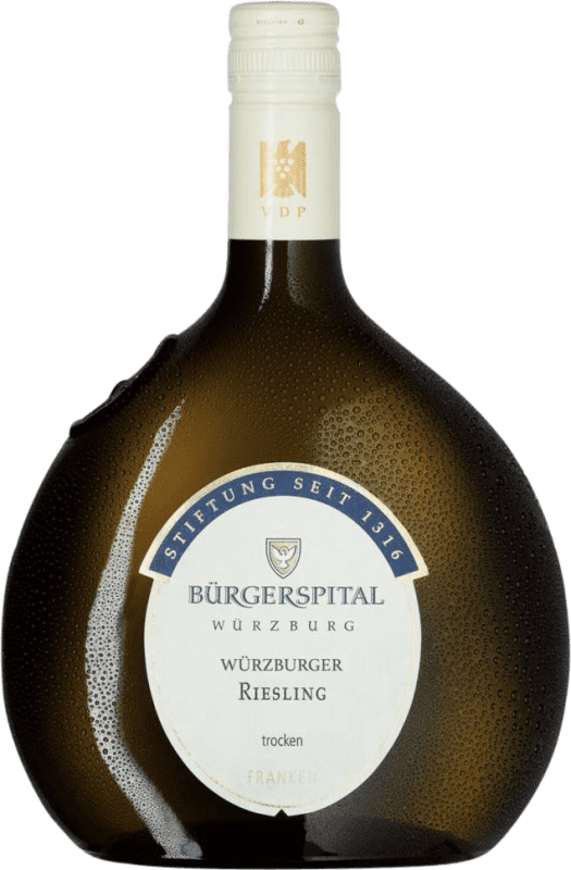 Envoi gratuit | Vin blanc Bürgerspital Heiligen Geist Würzburger Sec Franken Allemagne Riesling 75 cl