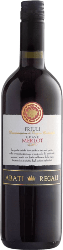 Free Shipping | Red wine Abati Regali D.O.C. Friuli Grave Friuli-Venezia Giulia Italy Merlot 75 cl